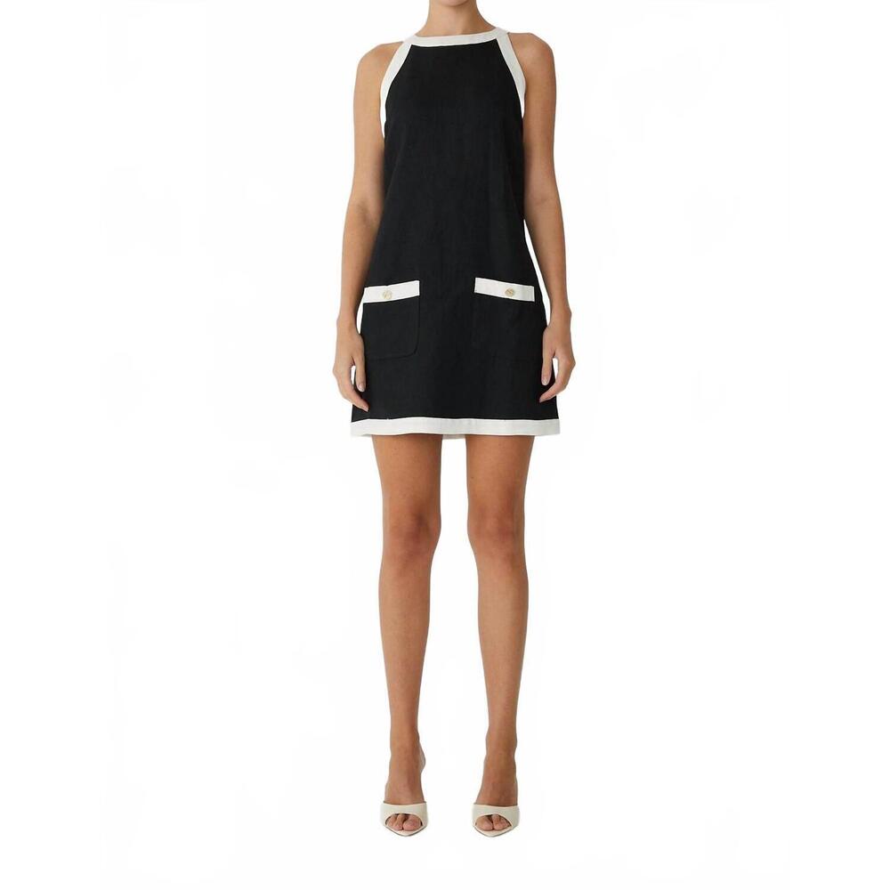 NEW JS71 tenney dress in black/white